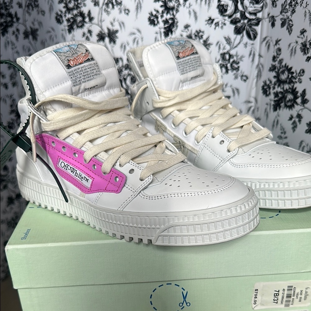 Off-White Gray and White Sole Sneakers